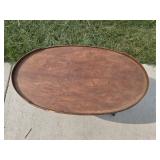 Vintage Wooden Coffee Table with Claw Feet
