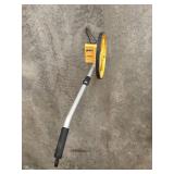 Assorted Household and Garage Items Including Measuring Wheel, Containers, and Buckets