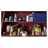 Collection of Various Paints, Solvents, and Wood Finishing Products - content quantities unverified