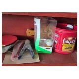 Assorted Household Items Including Ping Pong Paddles, Glass Vases, and More