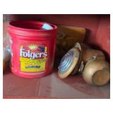 Assorted Household Items Including Ping Pong Paddles, Glass Vases, and More