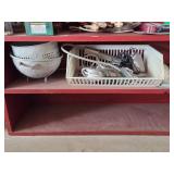 Assorted Household Items Including Ping Pong Paddles, Glass Vases, and More