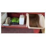 Assorted Household Items Including Ping Pong Paddles, Glass Vases, and More