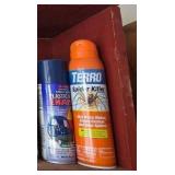 Assorted Rubber Compunds and Sealants, Cans of Paint/Primers and Insect Killers Collection - content quantities unverified