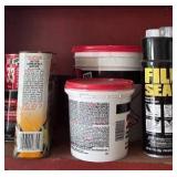 Assorted Rubber Compunds and Sealants, Cans of Paint/Primers and Insect Killers Collection - content quantities unverified