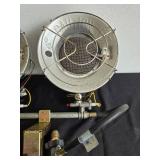 Pair of Industrial Gas-Powered Heaters with Adjustable Regulator