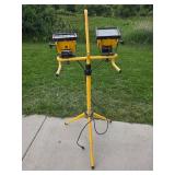 Dual Head Portable Work Light with Stand