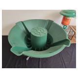 Garden Bird Feeder Set: Bath, Feeder, Lantern-Style House