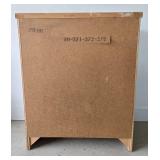 Vintage Blonde Wood Chest of Drawers with Brass Handles