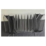 Black Metal Mesh Desktop File Organizer with Multiple Compartments