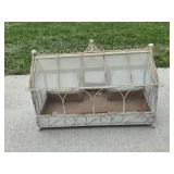 Decorative Rustic Decoy Wooden Ducks, Cutting Board Shaped Wall Hanging and Glass Terrarium