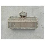 Decorative Rustic Decoy Wooden Ducks, Cutting Board Shaped Wall Hanging and Glass Terrarium