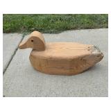 Decorative Rustic Decoy Wooden Ducks, Cutting Board Shaped Wall Hanging and Glass Terrarium