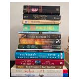 Collection of Books Including Titles by Yuval Noah Harari and Jon Meacham