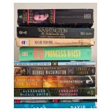 Collection of Books Including Titles by Yuval Noah Harari and Jon Meacham