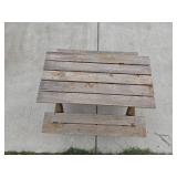 Rustic Wooden Picnic Table with Benches