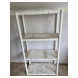 Used White Plastic Shelving Unit