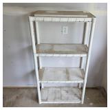 Used White Plastic Shelving Unit