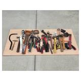 Assorted Collection of Hand Tools Including Hammers, Saws, and Screwdrivers