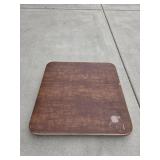 Vintage Folding Card Table with Mahogany Finish