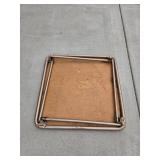 Vintage Folding Card Table with Mahogany Finish