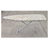 Used Adjustable Metal Ironing Board with Floral Cover