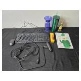 Mixed Household and Office Items with Book and Decorative Pieces