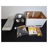 Home and Workshop Supply Lot with Comfort Zone Fan and Tools
