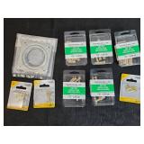 Set of 3 Glass Vases, Fish Tank, and Assorted Wall Anchors