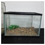 Set of 3 Glass Vases, Fish Tank, and Assorted Wall Anchors