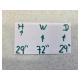 Large Folding Table with Metal Legs, 72" x 29" - contents on table NOT included