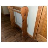 Vintage Wooden Quilt Rack with Scrolled Sides
