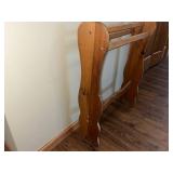 Vintage Wooden Quilt Rack with Scrolled Sides
