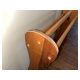 Vintage Wooden Quilt Rack with Scrolled Sides