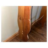 Vintage Wooden Quilt Rack with Scrolled Sides