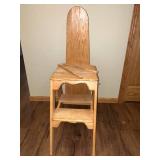Dual-Use Wooden Chair and Step Ladder