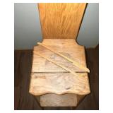 Dual-Use Wooden Chair and Step Ladder