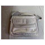Black Laptop Bag with Shoulder Strap and Multiple Compartments