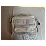 Black Laptop Bag with Shoulder Strap and Multiple Compartments