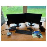 HP S2031 Monitors with Keyboard, Mouse, and Accessories