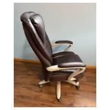 Serta Leather Executive Office Chair with Adjustable Armrests
