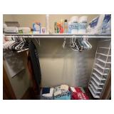 Shoe Organizer, Garment Bag & Assorted Household Supplies and Linens Collection - content quantities unverified