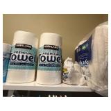 Shoe Organizer, Garment Bag & Assorted Household Supplies and Linens Collection - content quantities unverified