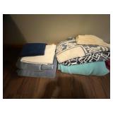 Shoe Organizer, Garment Bag & Assorted Household Supplies and Linens Collection - content quantities unverified