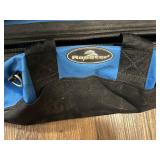 Collection of Bags Including Rogster and Scheels with Work Gloves