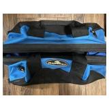 Collection of Bags Including Rogster and Scheels with Work Gloves