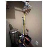 Cleaning Supplies Bundle with Stainless Trash Can, Brooms, Mops, and Detergents - contents quantities unverified