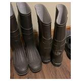 Assorted Outerwear Collection Including Jackets, Hats, and Boots (szs 10.5 - 11.5)