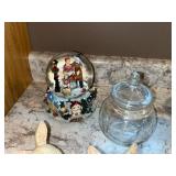 Set of Decorative Home Decor Items - Includes Snow Globe, Ceramic Duck, and More