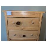 Wooden Dresser with Drawers and Natural Finish